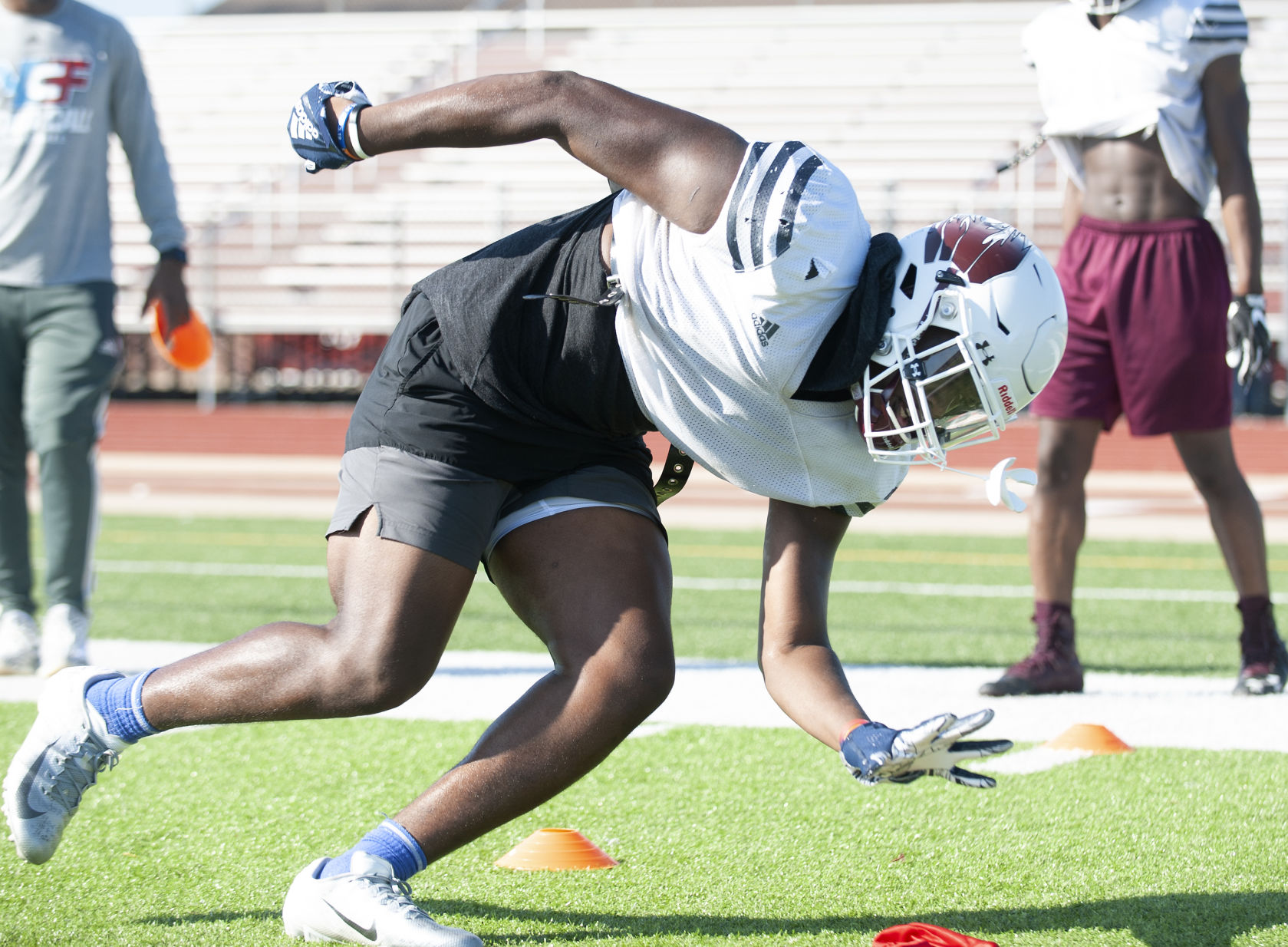 Belleville West High School football practice